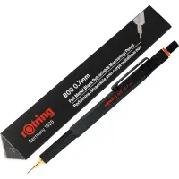 Rotring 1904446, 0,7 mm, Musta, Metalli, Musta
