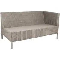 Cane-Line Connect 2-Sits vasen moduuli korkea Konstrotting Taupe