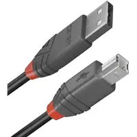 Lindy 36675, 5 m, USB A, USB B, 2.0, 480 Mbit-s, musta