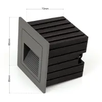 Orion Loro LED upotettava seinävalaisin, antrasiitti, leveys 8,5 cm, alumiini, Musta, Alumiini, Moderni,