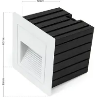 Orion Loro LED upotettava seinävalaisin, valkoinen, leveys 8,5 cm, alumiinia, Valkoinen/opaali, Alumiini, Moderni,