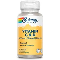 Solaray C-vitamiini 1000mgr + D 2000ui 60 Yksiköt