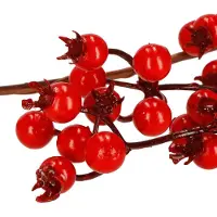Springos Jouluseppele punaisilla pihlajamarjoilla, 150cm