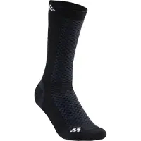 Craft Warm Mid 2-Pack Sock Black/White Urheilusukat 34-36