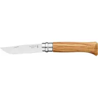 Opinel pocket knife No. 8 Luxury Range, stainless steel, olive wood