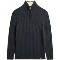 Superdry for woman. W6110607A Navy Henley Rugby Jersey (S), Casual, Cotton