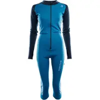 Aclima Women's WarmWool Overall 3/4 Blue Sapphire(Navy Blazer/Azu. Kerrasto setit S