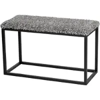 Skinnwille Palle Penkki 80x35 cm Stone/Black