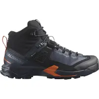 Salomon Men's X Ultra Alpine Mid GORE-TEX Blue Nights/Black/Red Orange Retkeilykengät 44
