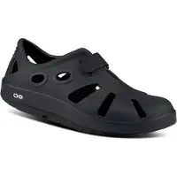 OOfos Unisex Oocandoo Black Sandaalit 44