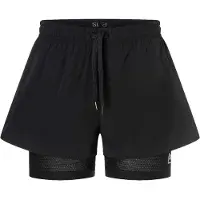 Super.natural Women's Double Layer Shorts Jet Black Urheilushortsit M