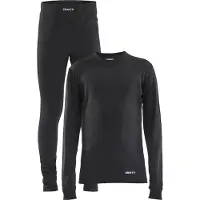 Craft Juniors' Core Dry Baselayer Set Black Kerrasto setit 122/128
