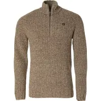 Chevalier Groby Half Zip Wool Pullover Men Saddle Brown Neps 2XL