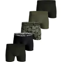 Björn Borg Cotton Stretch Boxer 5P - Khaki green - M