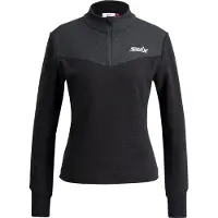 Swix Women's Dynamic Midlayer Half Zip Black/Phantom Välikerrospuserot L