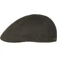 Stetson Men's Herringbone Duck Flat Cap Mud-Black Lippalakit 58-59/L