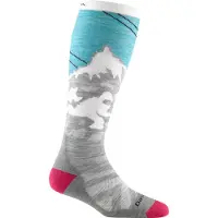 Darn Tough Women's Ski Socks Yeti Cushion Aqua Hiihto- ja laskettelusukat M