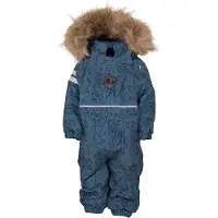 Lindberg Kids' Colden Baby Overall Denim Blue Haalarit 80