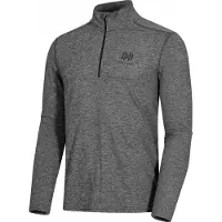 Hellner Men's Nunis Halfzip Long Sleeve Tee Black Beauty Melange Pitkähihaiset urheilupaidat XL