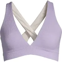 Casall Women's V-Neck Crossback Bikini Top Lavender 34