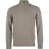 Barbour Essential L/Wool Half Zip Knitted Jumper - Brown - XXL