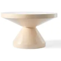 Pols Potten Coffee Table Zig Zag - Beige - Ø60X H35CM