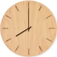 Hemverk - Light Oak Seinäkello 38 cm Vaalea tammi/Musta