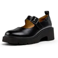 Camper for woman. K201681-001 Milah Leather Ballerinas black (37), 3 to 5 cm, Buckle, Casual, Classic