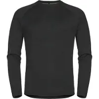 Urberg Men's Selje Merino-Bamboo Top Black/Green Kerrasto yläosat M