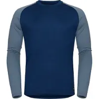 Hellner Men's Wool Warm Base Layer Long Sleeve Dress Blue/Flint Stone XXL