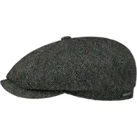 Stetson Men's Hatteras Wool Herringbone Moss Green Lippalakit S