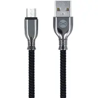 Forever Tornado micro-USB lataus- ja synkronointikaapeli 1m 3A musta