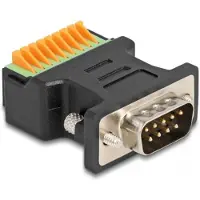 DeLOCK 66558, D-Sub 9 pin, 9 pin terminal, Musta