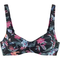 Kangaroos Bikinitoppi vaaleansininen / persikka / fuksia / musta