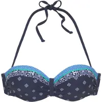 LASCANA Bikinitoppi sininen / laivastonsininen / vihreä / valkoinen
