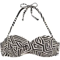 LASCANA Bikinitoppi beige / musta