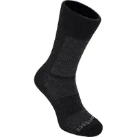 Wrightsock Merino Coolmesh II Merino Wool Crew Anti Blister System Grey/Black Retkeilysukat 34-36