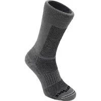 Wrightsock Merino Coolmesh II Merino Wool Crew Anti Blister System Grey/Smoke Retkeilysukat 34-36