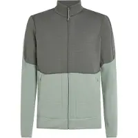 Icebreaker Men's Merino 400 Realfleece Descender Longsleeve Zip Galaxy/Moss/Core Black Pitkähihaiset paidat Galaxy/Moss/Cb XL