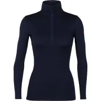 Icebreaker Women's 260 Tech Longsleeve Half Zip Midnight Navy Kerrasto yläosat XS