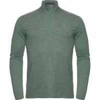 Hellner Men's Nunis Halfzip Long Sleeve Tee Laurel Wreath Melange Pitkähihaiset urheilupaidat S