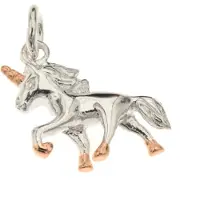 Silver Bar Unicorn 2-värinen riipus 18 mm 8566