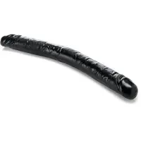 Zenn - Tupladildo, pitkä, taipuisa, laadukas, musta