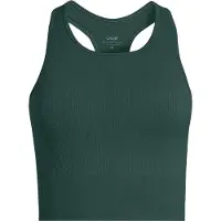 Casall Women's Multi Rib Seamless Padded Sports Top Dark Pine Lyhythihainen treenipaita L