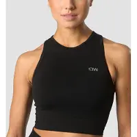 ICANIWILL Define Seamless Cropped Tank Top Black