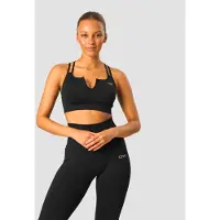ICANIWILL Ribbed Define Seamless Strappy Bra, Black