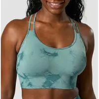 ICANIWILL Define Seamless Tie Dye Sports Bra Teal