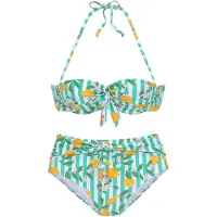 Buffalo Bikini minttu / jade / vaaleanoranssi / offwhite