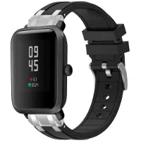 24hShop Silikoniranneke Amazfit Watch Bip 5 22mm - musta - musta