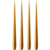 Ester & Erik -kynttilä, 4-pakkaus matta mörk saffran, 42 cm